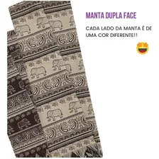 Kit 2 Xale Para Proteger Sofá + 2 Almofadas Cheias Indiana Marrom E Bege Foto mini 4