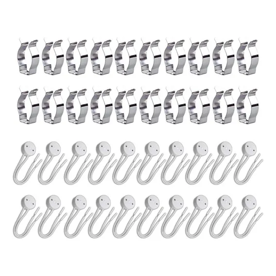 Kit 20 Abraçadeira Lâmpada Tub T8 +20 Soquete C/ Rabicho Cor Branco Foto 1