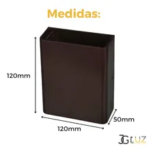 Kit 20 Arandela Led Efeito 2 Fachos Duplo 3w 3000k Opus Cor Marrom Foto mini 3