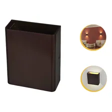 Kit 20 Arandela Led Efeito 2 Fachos Duplo 3w 3000k Opus Cor Marrom Foto mini 1