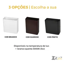 Kit 20 Arandela Led Efeito 2 Fachos Duplo 3w 3000k Opus Cor Marrom Foto mini 2