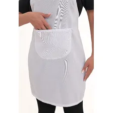 Kit 20 Avental Cozinha Oxford Unissex C/ Bolso Restaurante Cor Branco Foto mini 3