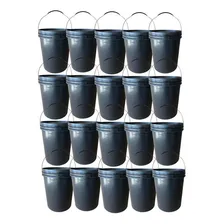 Kit 20 Baldes 20 Litros Com Tampa E Alça - Segurança Foto  mini 1