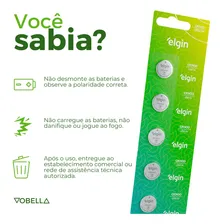Kit 20 Bateria Pilha Moeda Cr2430 3v 4 Cartela Relógio Elgin Foto mini 4