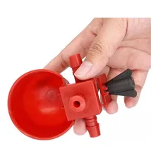 Kit 20 Bebedouro Automático Copinho Bebedor Aves Frangos Cor Vermelho Foto mini 4
