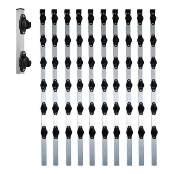 Kit 20 Big Haste Cerca Eletrica 25mm 1 Metro 6 Isolador Cor Aluminio Foto 1