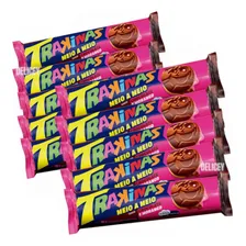 Kit 20 Biscoito Trakinas Mondelez 126g Meio A Meio Morango Foto mini 1