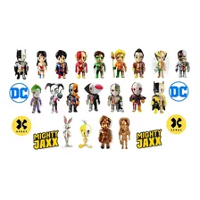 Kit 20 Bonecos Dc Comics Looney Toones Mighty Jaxx Foto mini 1