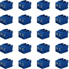 Kit 20 Borne Kre 2 Vias Plástico Azul 12.5mm Ta002 Foto mini 1