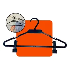 Kit 20 Cabide Presilha Calça Saia Bermuda Adulto Cor Preto Foto mini  2