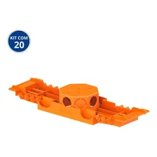 Kit 20 Caixa De Luz Pvc Embutir Para Laje Laranja Tigre Foto mini 2