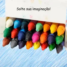 Kit 20 Caixa Giz De Cera 6 Cores 10cm Jumbo Lembrancinha Foto mini  2
