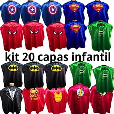 Kit 20 Capas De Corte Infantil Cabeleireiro Barbeiro Herois Cor Azul Kit 20 Capas Infantil Foto mini 2