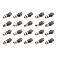 Kit 20 Conector Bnc Macho Com Borne Para Cftv Dvr Camera Foto  mini 1
