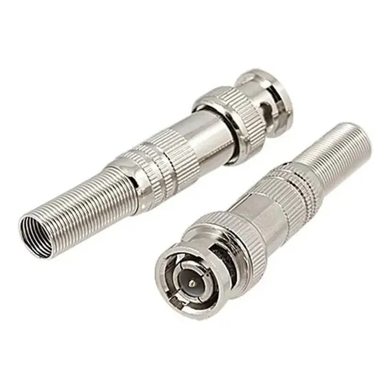Kit 20 Conector Bnc Pino Fixo Com Mola E Parafuso Interno Foto 1