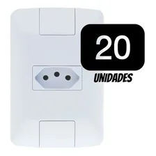 Kit 20 Conjunto Tomada Simples 10a Placa Aria 4x2 Tramontina Foto mini 2