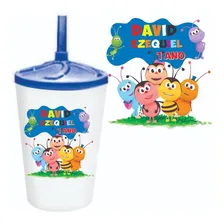 Kit 20 Copos Twister 300ml Personalizado Abelinha. Cor Branco Ou Cristal Foto mini  2