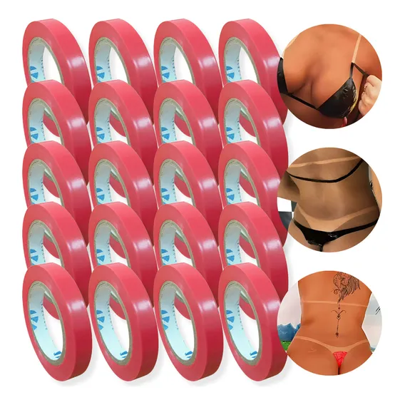 Kit 20 Fitas Adesiva Para Bronze/bronzeamento Marquinha 13mm Cor Vermelho Foto 1