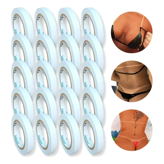 Kit 20 Fitas Adesiva Para Bronze/bronzeamento Marquinha 13mm Cor Branco Foto 1