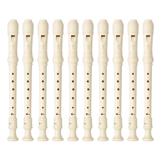 Kit 20 Flautas Doce Soprano Germânica Em C Yrs-23 Yamaha Cor Bege Foto 1