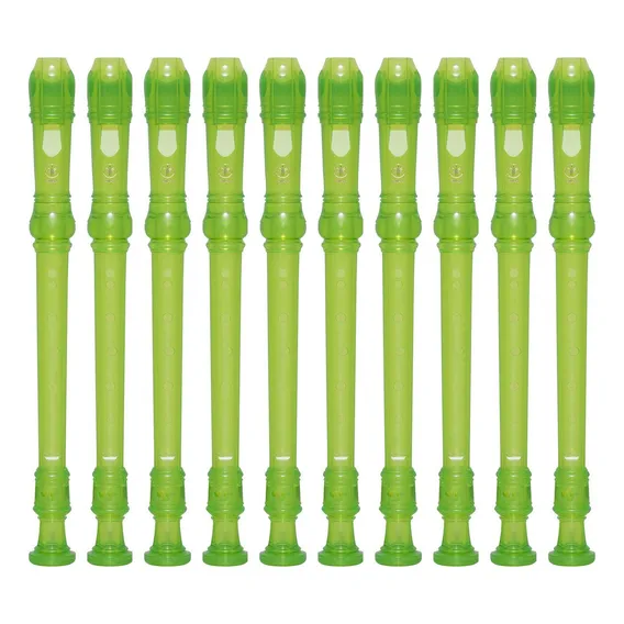 Kit 20 Flautas Doce Soprano Germânica Yrs-20g Verde Yamaha Foto 1