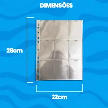 Kit 20 Folhas Plástica P/ Pasta Fichário Álbum Card Pokemon Foto mini 2