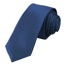 Kit 20 Gravatas Slim Fit Casamento, Padrinhos, Formatura Cor Azul-marinho Foto mini 1