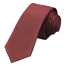 Kit 20 Gravatas Slim Fit Casamento, Padrinhos, Formatura Cor Marsala Foto  mini 1