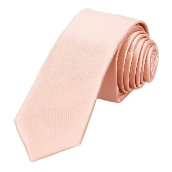 Kit 20 Gravatas Slim Fit Casamento, Padrinhos, Formatura Cor Rosê Foto 1