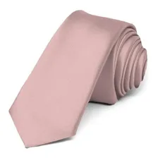 Kit 20 Gravatas Slim Fit Casamento, Padrinhos, Formatura Cor Rosa seco Foto mini 1