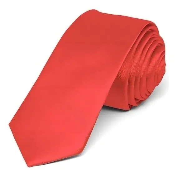 Kit 20 Gravatas Slim Fit Casamento, Padrinhos, Formatura Cor Vermelho Foto 1