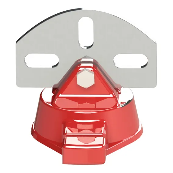 Kit 20 Isolador Batente Porteira 3 Pontas Cerca Elétrica Cor Vermelho Foto 1