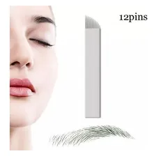 Kit 20 Laminas Tebori 12 Flex Ultrafina 0,18mm Microblading Foto mini 1