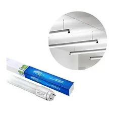 Kit 20 Lâmpadas Led Tubular T8 120cm 20w Vidro Bivolt 6500k Cor da luz Branco-frio 110V/220V Foto mini 3