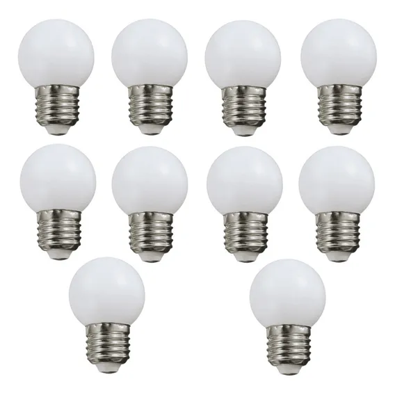 Kit 20 Lâmpada Led Bolinha 3w E27 G45 Varal Espelho Camarim Luz Branco-quente Bivolt Foto 1