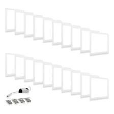 Kit 20 Luminária Plafon Painel 40w Embutir 40x40 Branco Frio Estrutura Branco-frio 110v/220v (bivolt) Foto mini 1