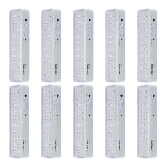 Kit 20 LuminĂĄrias EmergĂȘncia Intelbras EmergĂȘncia 30 Leds Cor Branco 100v/240v Foto 1