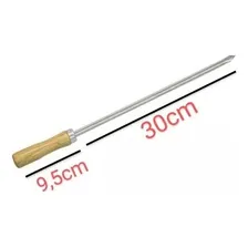 Kit 20 Mini Espeto Churrasco Coraçao Inox 39 Cm Matrinox Foto mini 3