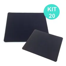 Kit 20 Mouse Pad Antiderrapante 22x18cm Preto Mousepad Foto  mini 1
