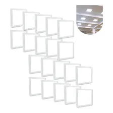 Kit 20 Painel Plafon Sobrepor Led 25w Quadrado Luz Frio Estrutura Branco-frio Foto mini 1