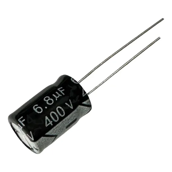Kit 20 Pçs - Capacitor Eletrolitico 6,8x400v - 6,8uf X 400v Foto 1