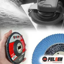 Kit 20 Pçs Disco Lixa Flap 4.1/2 P/ Lixadeira Metal/madeira Foto mini 2