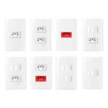 Kit 20 Peça Interruptores Tomadas Sleek 4x2 Branco Margirius Foto  mini 1