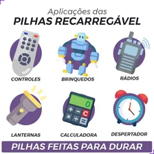 Kit 20 Pilhas Avant Recarregável Aaa 1000mah Foto mini 4