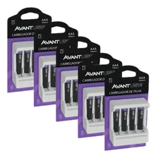 Kit 20 Pilhas Recarregáveis Aaa + 5 Carregador 1000mah Avant Foto mini 1
