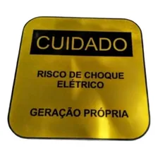 Kit 20 Placas Geração Própria 13x13 * Aluminio* Padrão Cpfl / Rge/ Elektro Cor Amarelo Foto  mini 1