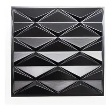 Kit 20 Placas Revestimento Parede Pvc Relevo Abstrato Preto Foto  mini 1