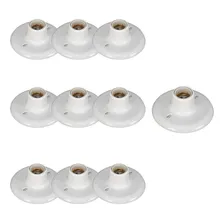 Kit 20 Plafonier Plafon Bco 100w E27 Bocal Porcelana Ilumi Cor Branco Foto mini 3