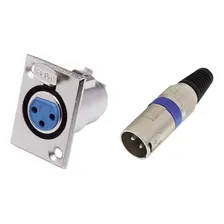 Kit 20 Plug Conector Xlr Cannon Macho/femea Painel MFL Foto  mini 1