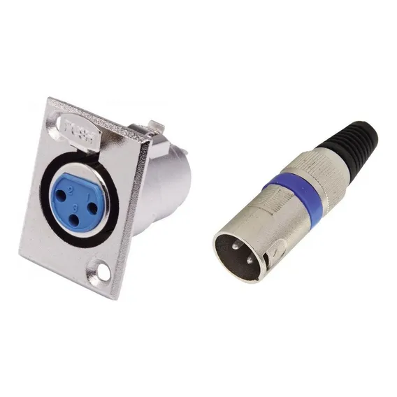 Kit 20 Plug Conector Xlr Cannon Macho/femea Painel MFL Foto 1